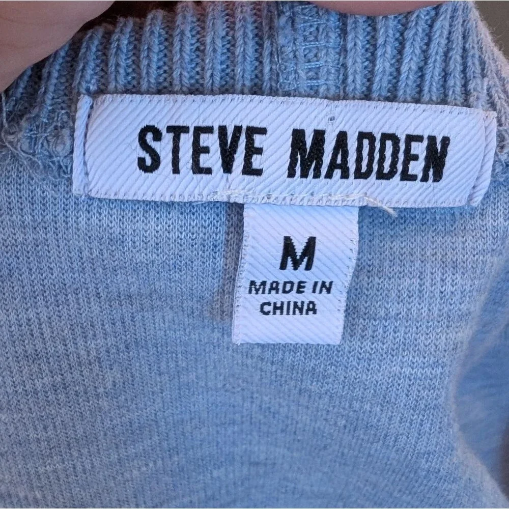 Steve Madden Women's Sky Blue Crewneck Dress